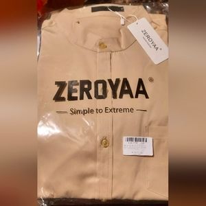 Zeroyaa Men's dress shirt